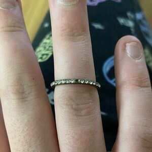 Elegant Silver Diamond Band